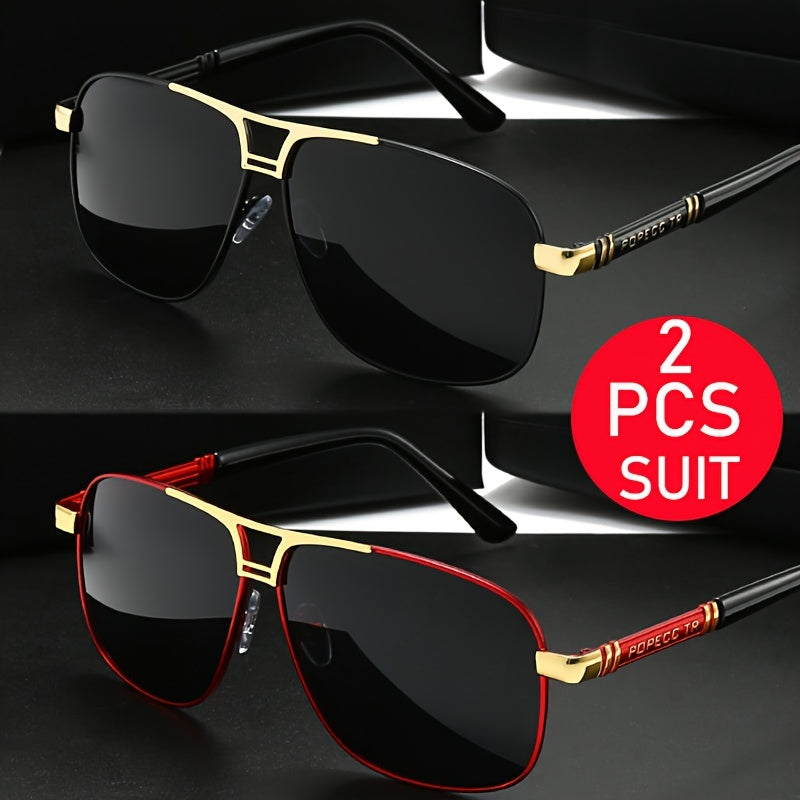 Polarized Couple Glasses for Men and Women Large Frame Driving Sunglasses for Outdoor Activities