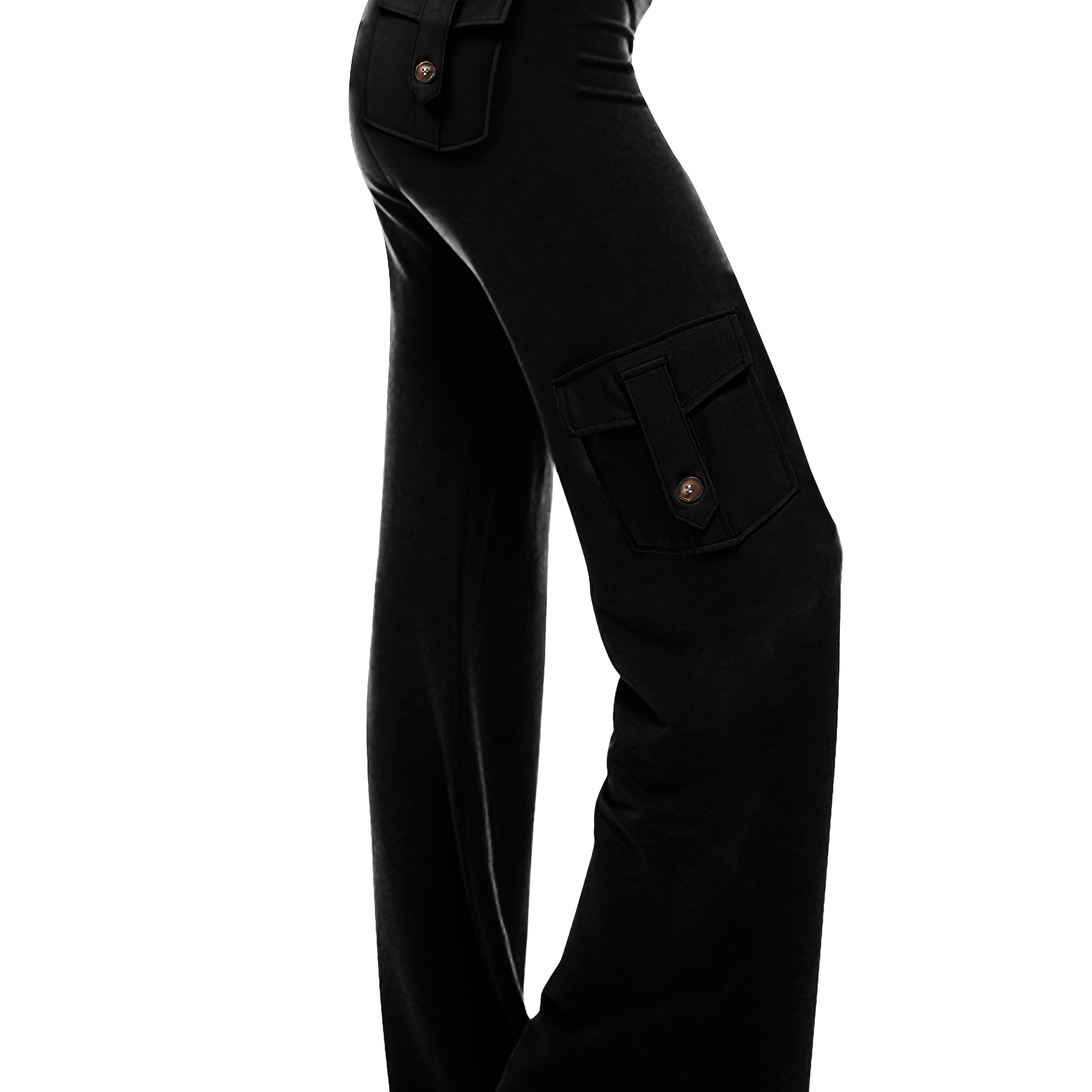 Plus Size Women's Wide Leg Pants Breathable High-Waisted Casual Trousers