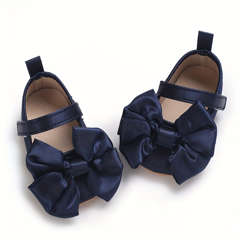 Baby Girls Shoes Mary Jane Bowknot Solid Color Spring Autumn Non-slip Lightweight