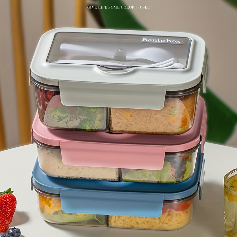 Leak-Proof Double-Layer Lunch Box Large Capacity Microwave Safe Portable Meal Container