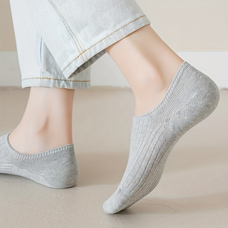 Мужские носки без пятен 5 пар дышащие антибактериальные впитывающие пот однотонные с полосками