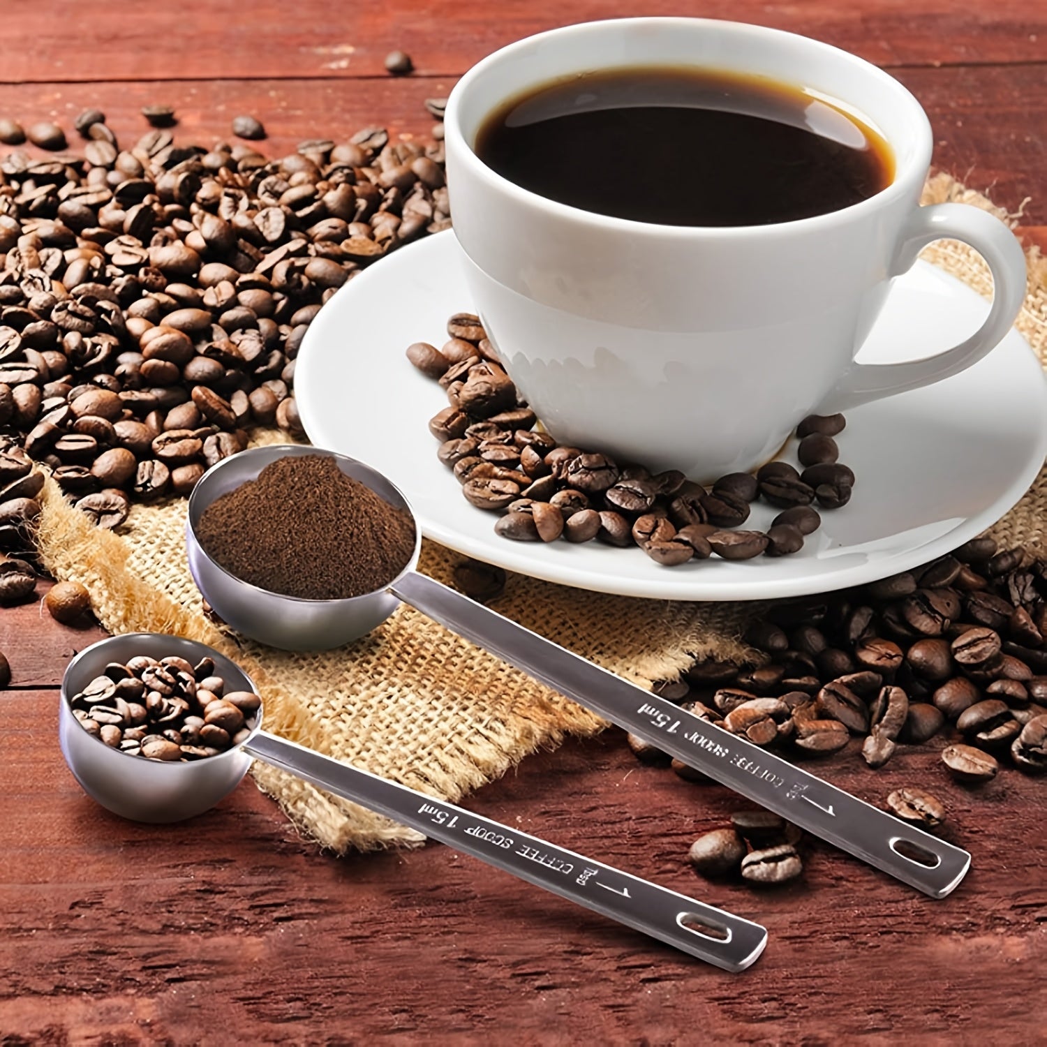 Stainless Steel Coffee Scoops Set with Multiple Measurements for Ground Coffee Tea and Powders
