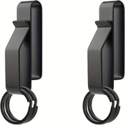 Set of 2 Heavy Duty Key Holders Belts with Metal Rings for Men, 3.8-5.7cm Keys