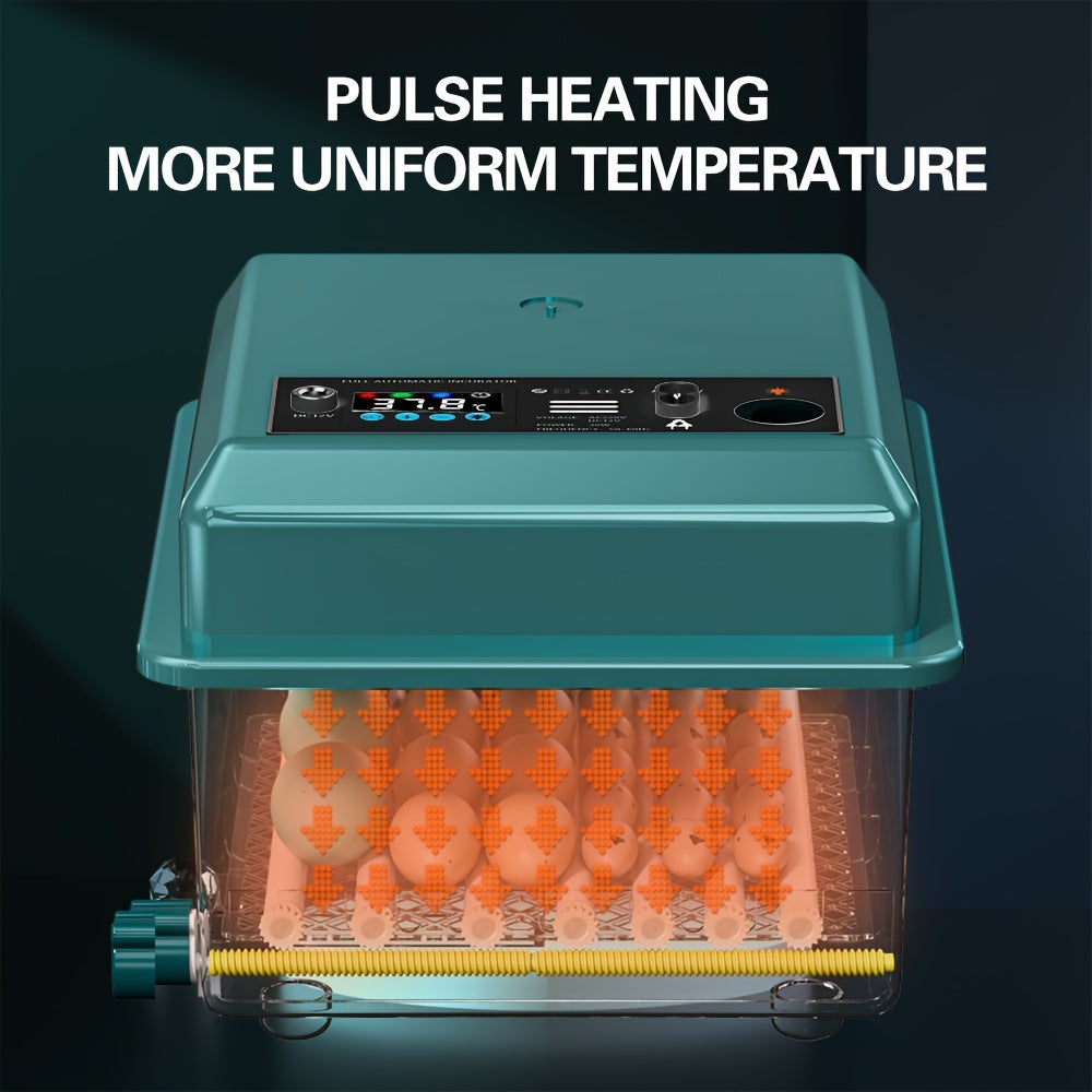 16-ta tuxum uchun avtomatik inkubator, avtomatik aylantirish, namlikni boshqarish, sozlanadigan masofa, pulsli issiqlik