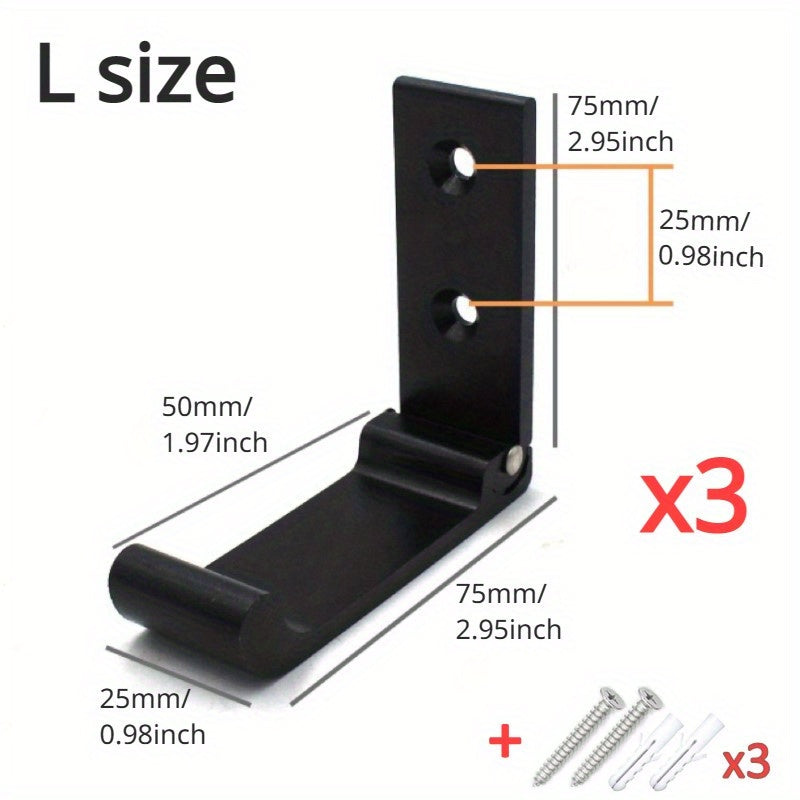 Foldable Wall Hooks Black Gold Silver for Bathroom Bedroom Coat Rack Robe Hanger