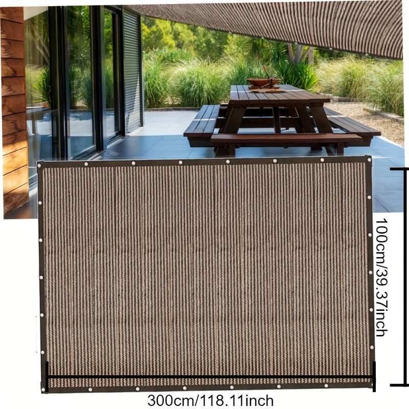 Qorong‘u jigarrang to‘g‘ri burchakli quyosh nurlari uchun soyabon, tashqi shaxsiylik uchun UV blokirovka qilish, verandaga, bog‘ga, terasga
