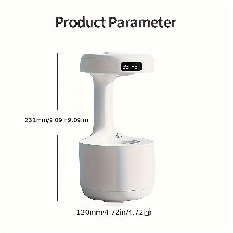 1pc Anti-Gravity Humidifier with Clock Night Light and Ornament for Better Air Quality