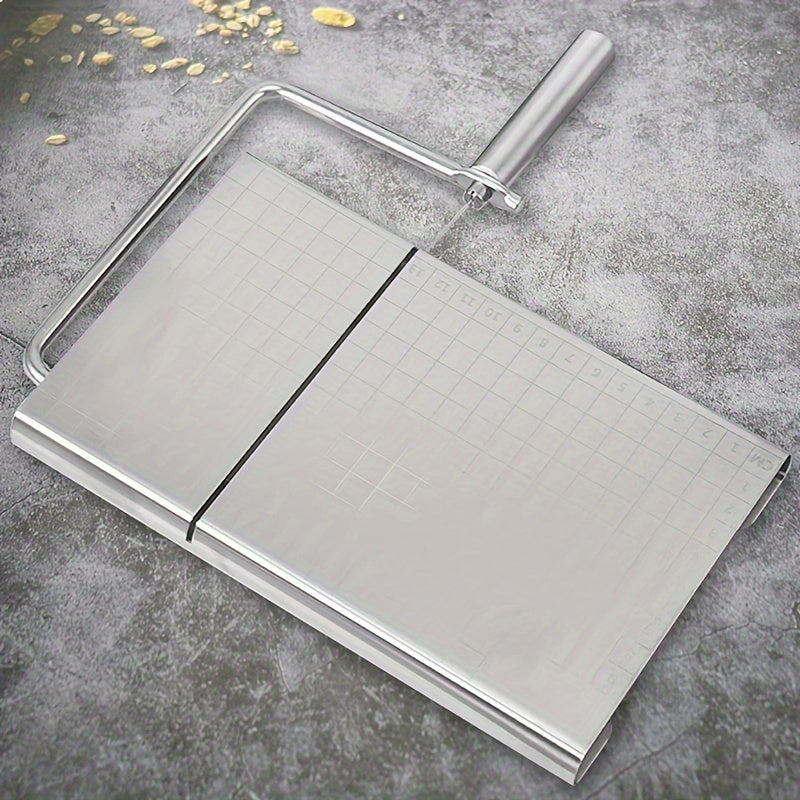 Cheese Slicer with Ergonomic Grip, Adjustable Thickness, Stainless Steel Wire, 5 Replacement Wires