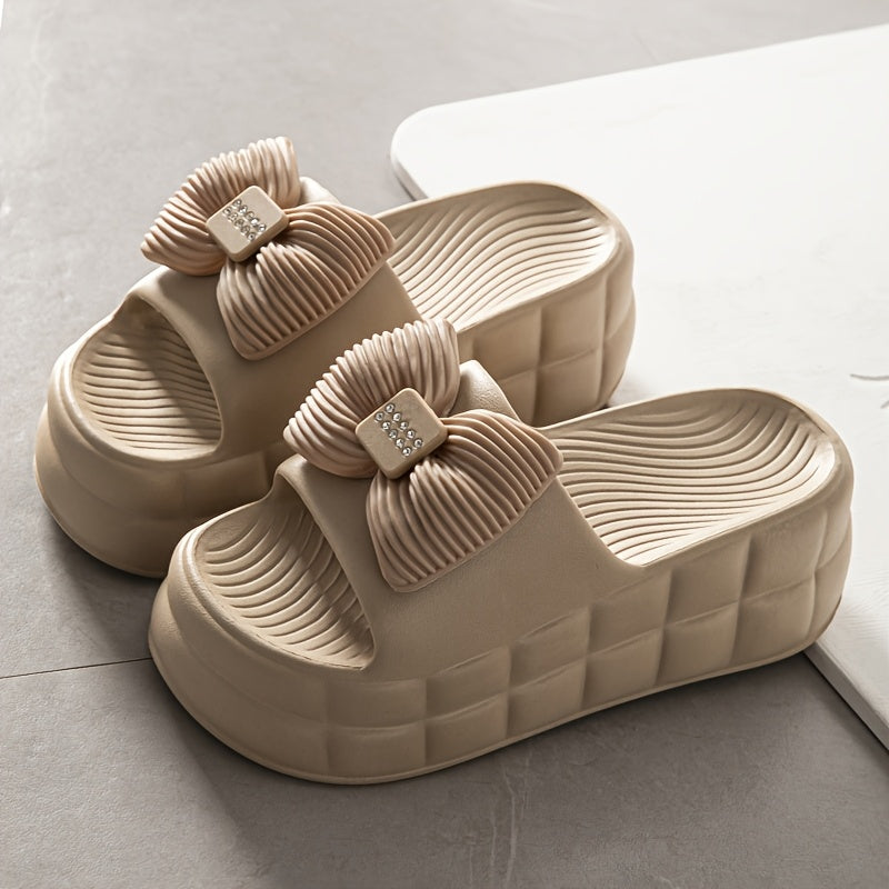 Ayollar EVA slayd sandallari yozgi ochiq barmoqli, lenta bilan, qalin tagli, yopishqoqsiz, qora