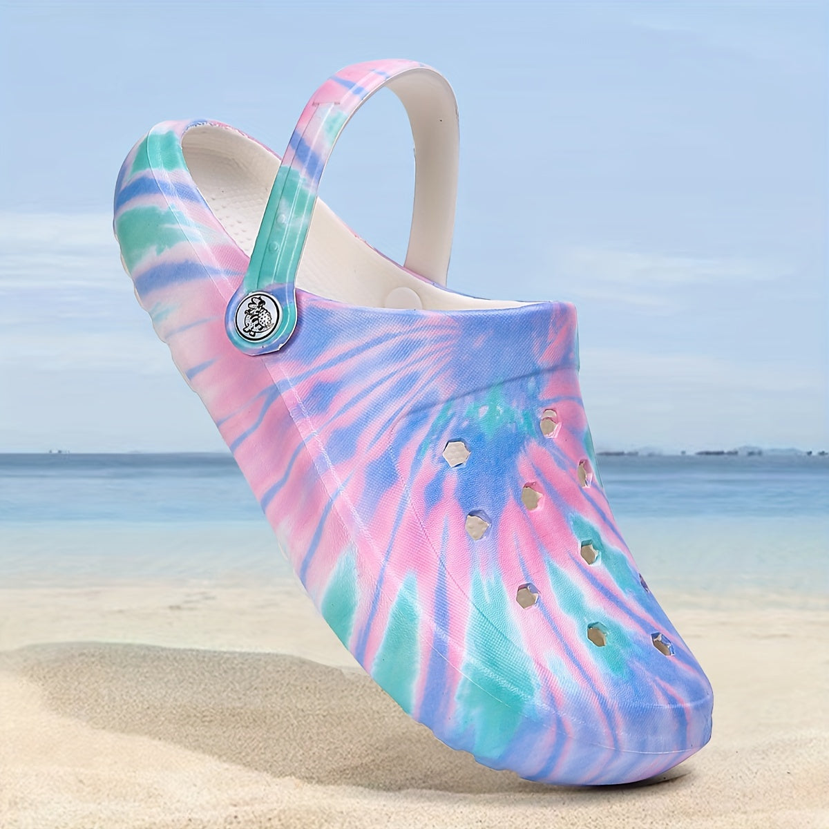 Women's Tie Dye Garden Clogs Light Weight Soft Sole Slip On Shoes