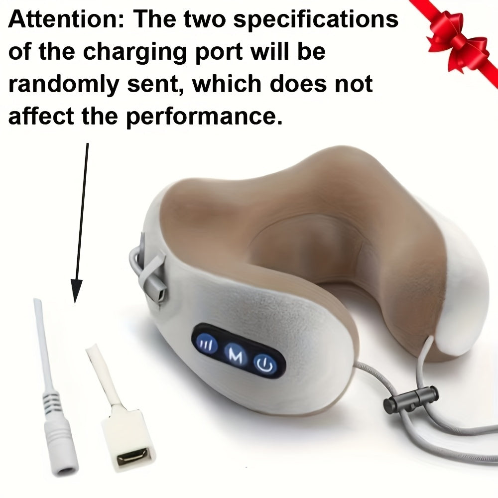 USB Rechargeable Electric Neck Massager with Adjustable Settings for Travel and Office