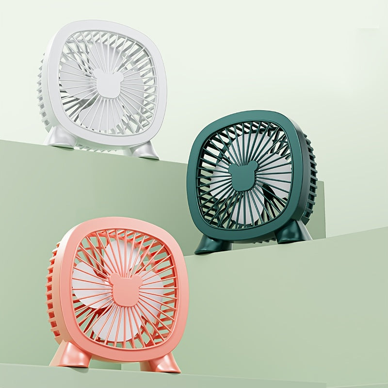 Portable USB desk fan operates at ≤36V for home office dorm outdoor use great summer gift