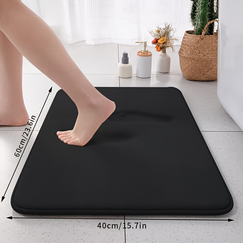 Alfombra de baño de esponja de alta densidad 39.88x59.94cm Antideslizante Suave Blanca Absorbente