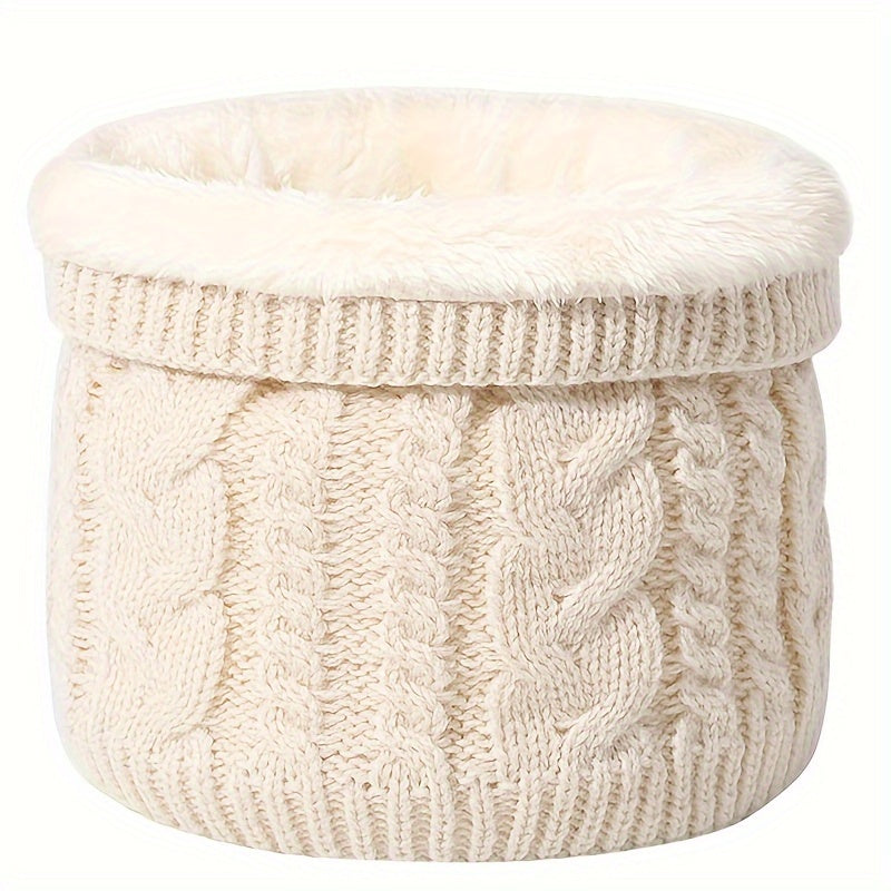 Polyester Neck Warmer Gaiter Fleece Lined Winter Scarf for Cold Weather