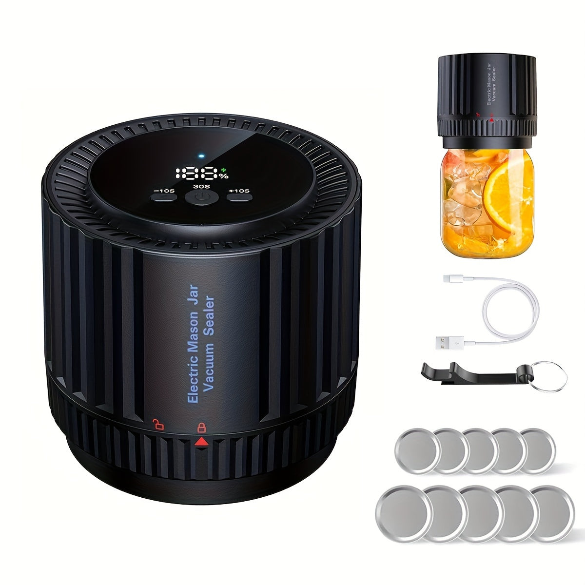 Selladora eléctrica portátil para frascos de vidrio