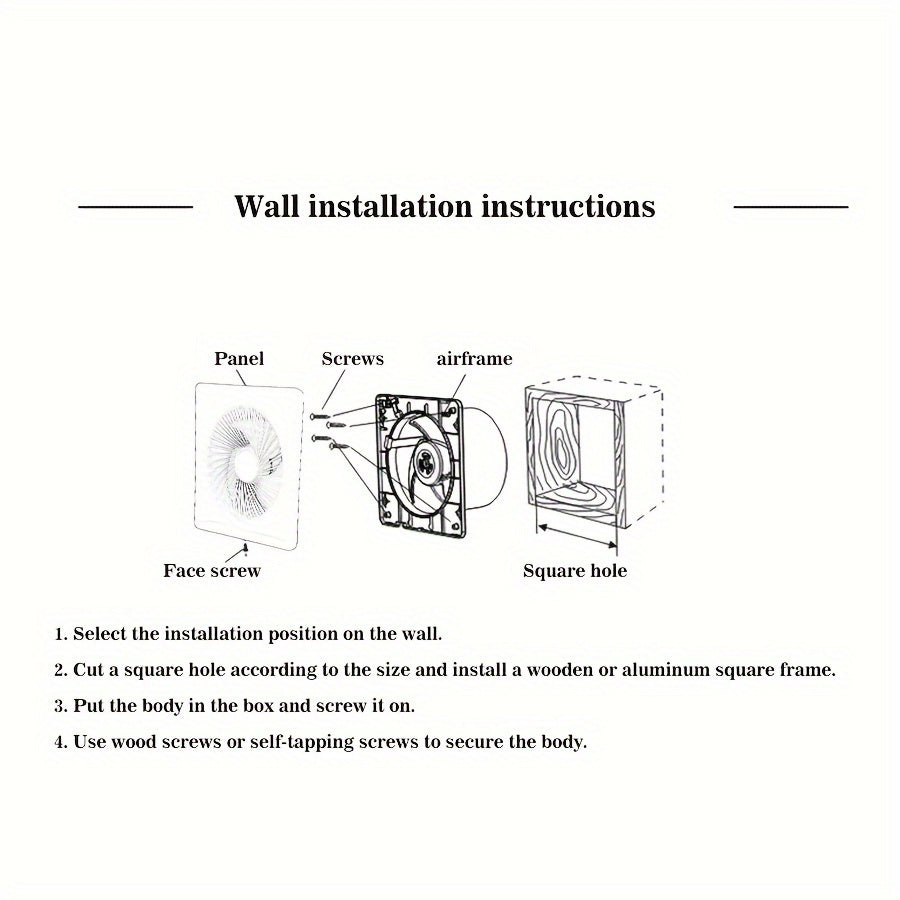 6-Inch European Standard Household Exhaust Fan with Backflow Prevention and Insect Proof Design for Indoor Ventilation