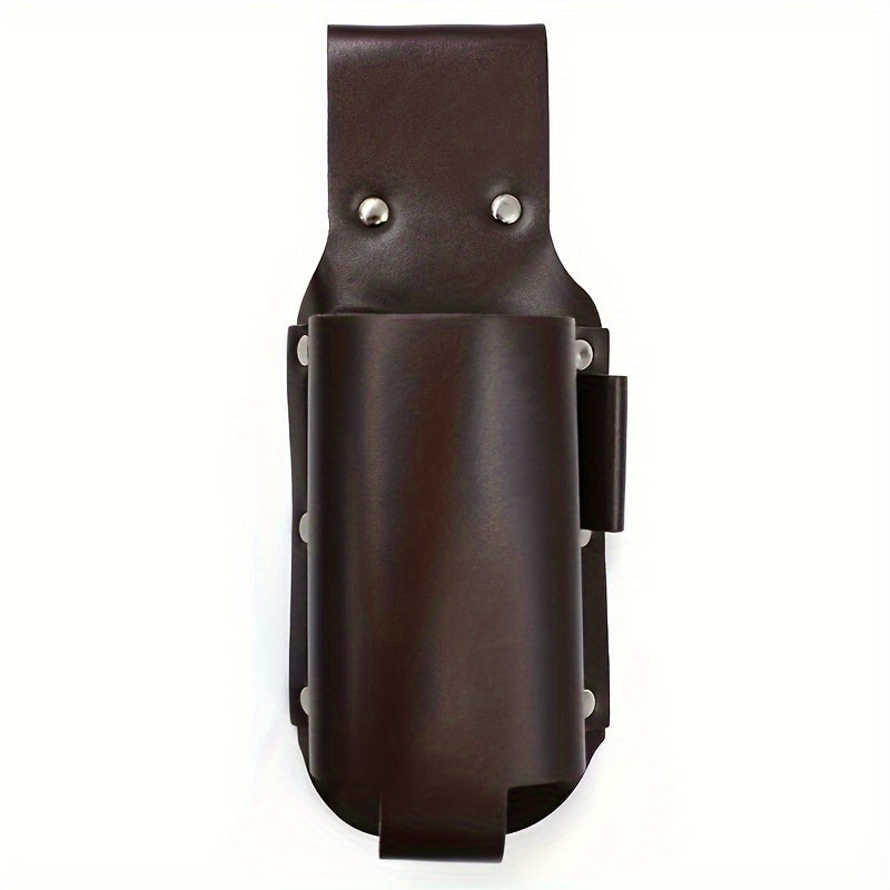 Men's Faux Leather Beer Holster for 12 oz Cans Adjustable Waist Pack for Outdoor and Travel