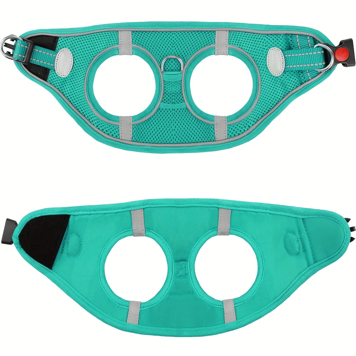 Reflective Dog Harness and Leash Set for Small to Medium Breeds Mesh Padded Nylon No-Choke Safety