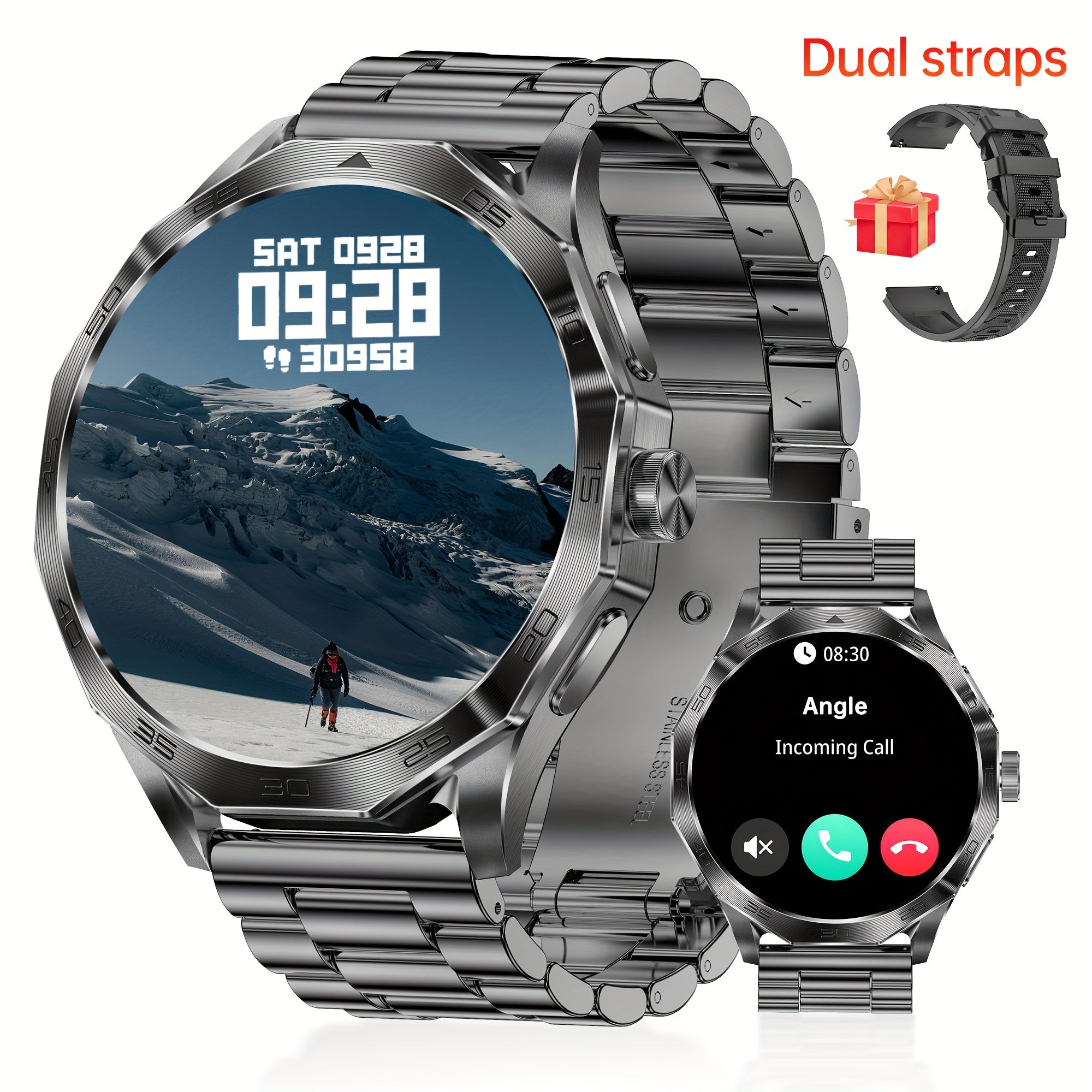 TIZOOP Aqlli Sport Soati, Ikki Kichik, To'liq Sensorli Ekran, Ko'p Sport Rejimlari, Qo'ng'iroq va Matn Xabarlari, Uxlashni Kuzatish, Musiqa Boshqaruvi, Ob-havo Bashorati, Nafis Dizayn, Fitness Kuzatuvchi