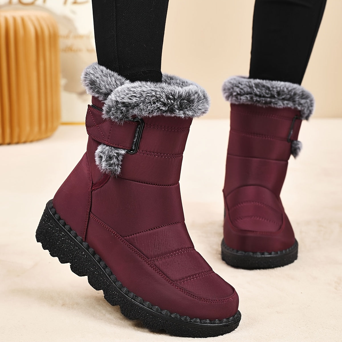 Women's Velvet Warm Snow Boots with Soft Lined for Winter Seasons