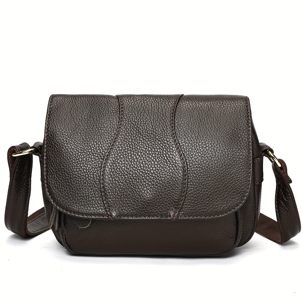 Women’s Leather Crossbody Bag Black Blue Casual Adjustable Strap Durable