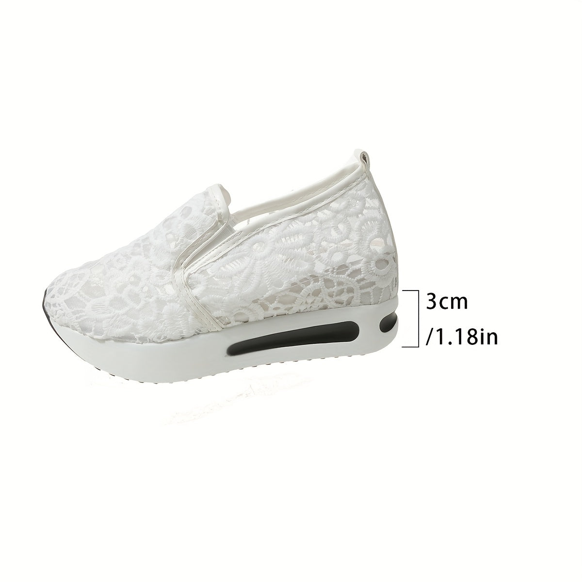 Women's Slip-On Sneakers Breathable Lace-Free Floral Air Cushion Casual