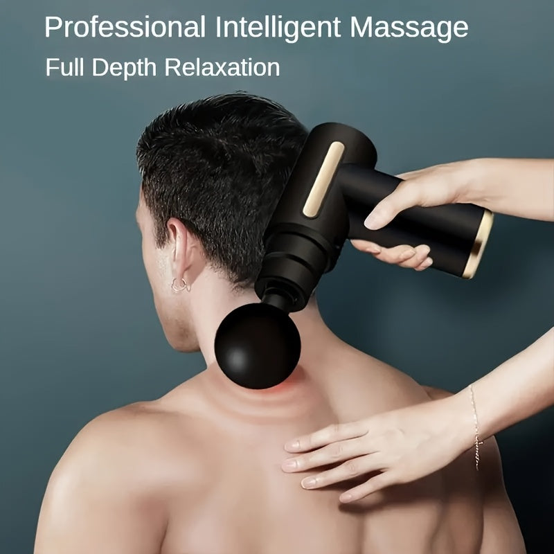 Portativ zaryadlanadigan massaj quroli, 4 ta almashtiriladigan bosh, 6 tezlik rejimi, jim motor, mushaklarni bo'shatuvchi va tiklanish uchun. Har kim uchun ideal 14-fevral sovg'asi.