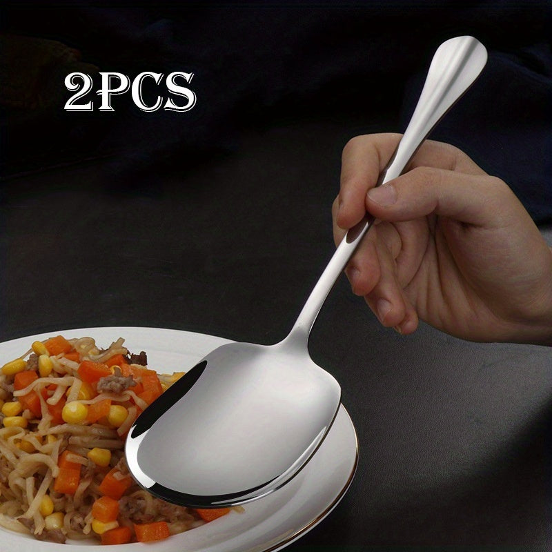 2 Pieces Stainless Steel Serving Spoons for Catering and Parties