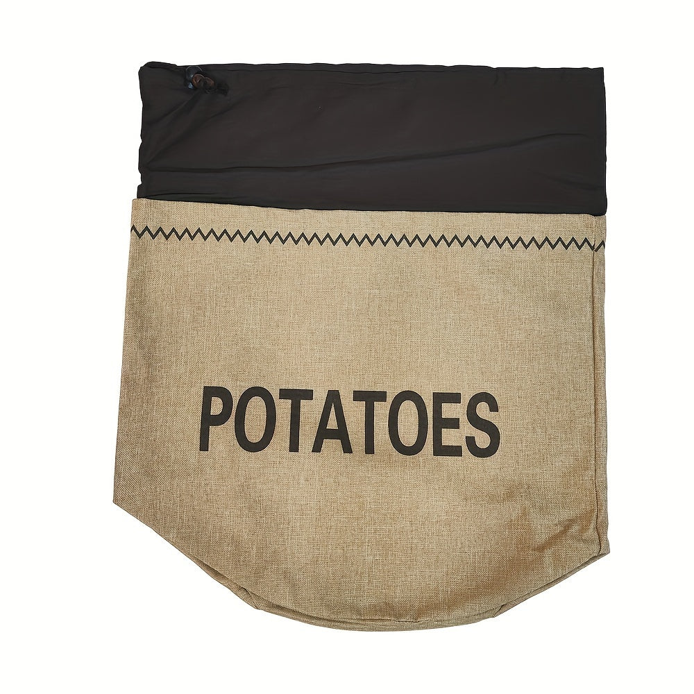 Brown Jute Burlap Storage Bag Rectangular Organizer for Vegetables and Bread