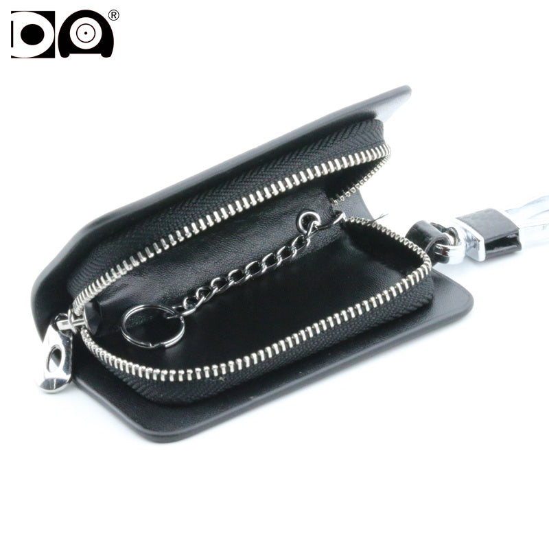Universal Black Car Key Wallet Case with Zipper for Multiple Vehicles