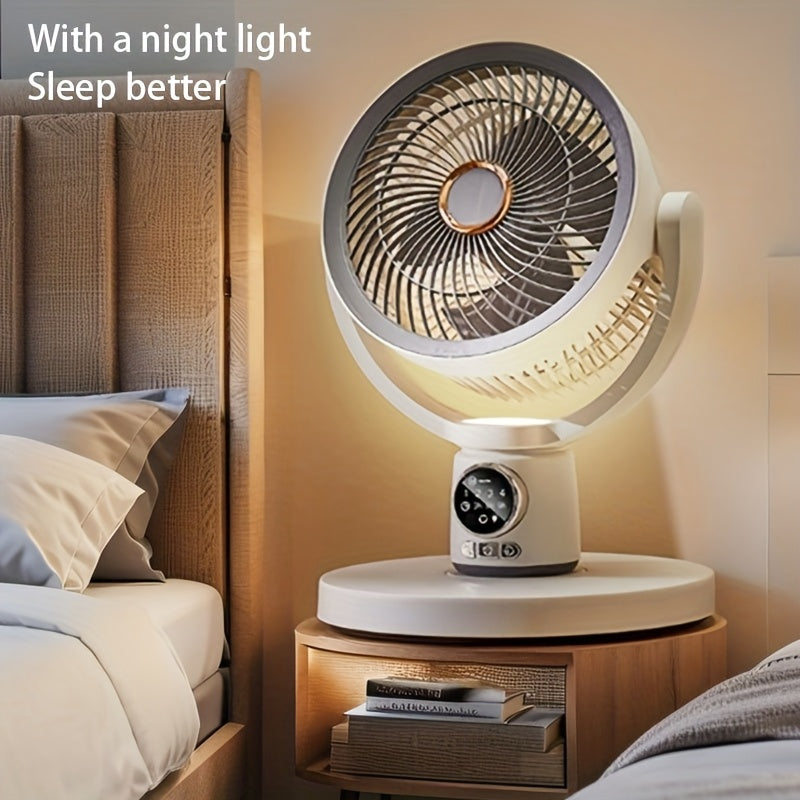 Uy, ofis, yotoqxona uchun keng burchakli havo oqimi bilan 3 tezlikli vertikal pol ventilyatori, USB bilan quvvatlanadigan, qo'lda ko'tariladigan quvur bilan oq rangda.