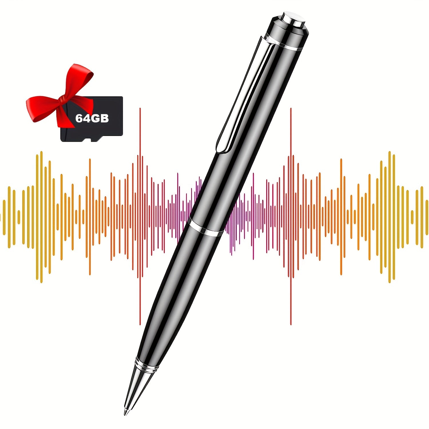 Grabadora de voz digital 64GB 32GB Activada por voz Reproducción USB MP3