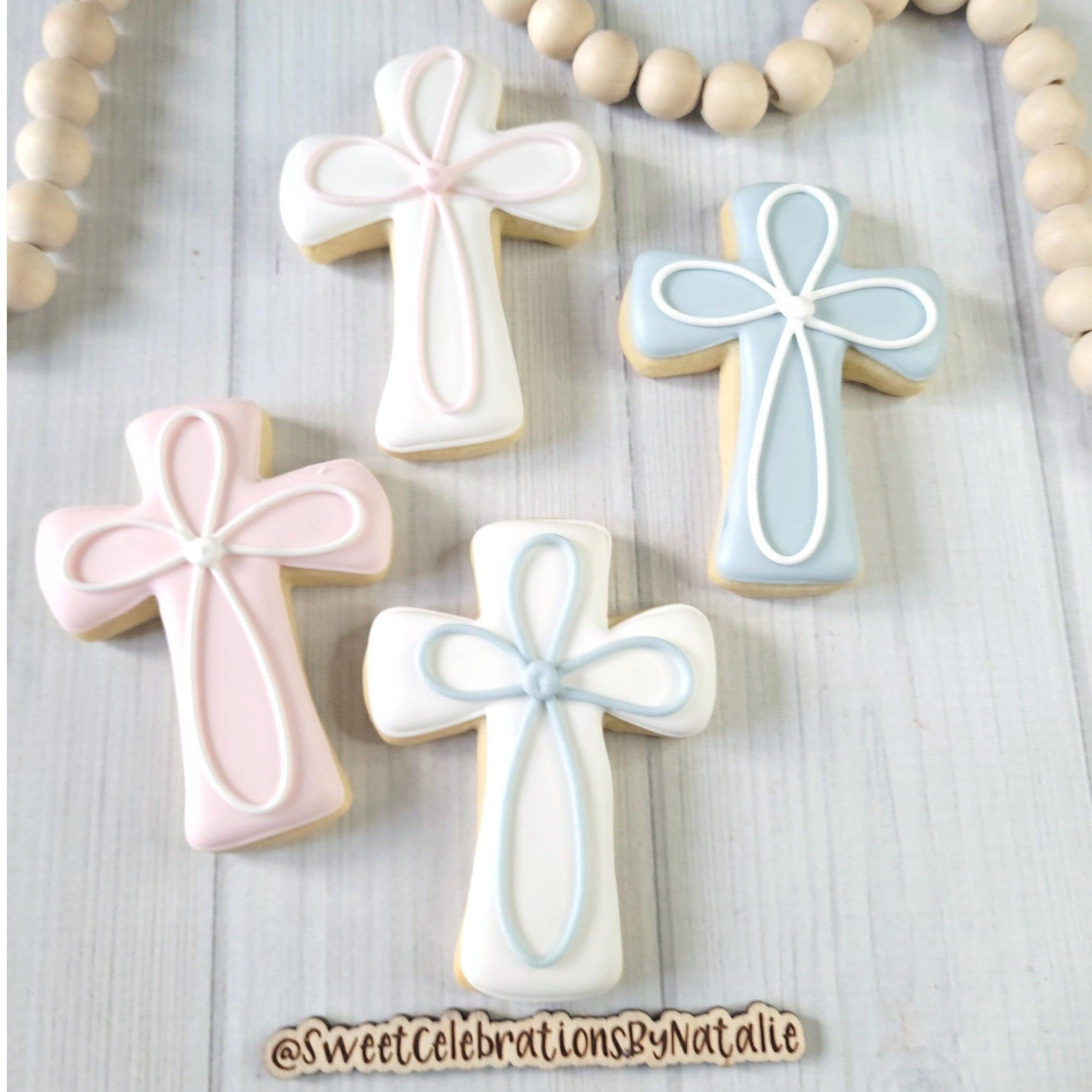 3 ta Xoch shaklidagi pechene kesgichlar to'plami - Xoch shaklidagi oson ishlatiladigan pechene kesgichlar - Bayram pishirish uchun yoki sovg'a sifatida mukammal