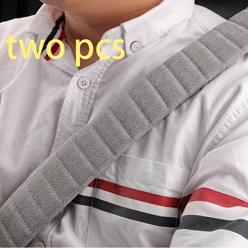 2pcs Car Seat Belt Shoulder Protectors Breathable Comfortably Lengthened
