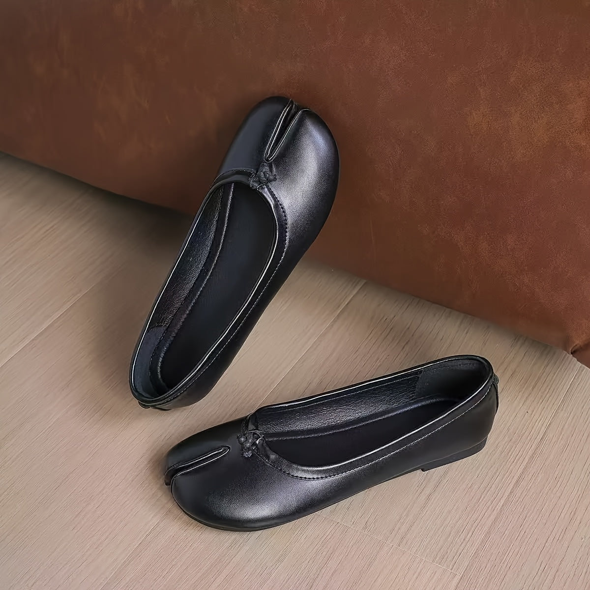 Women's Mary Jane Flat Shoes Leather Comfortable Soft Sole All Seasons