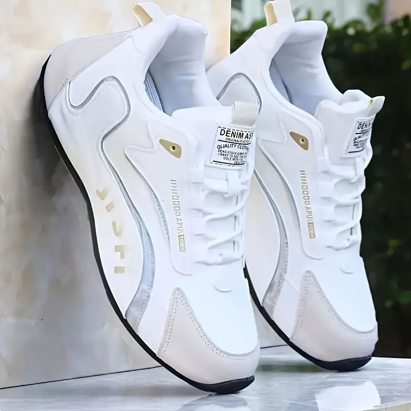 Men's All-Season Running Shoes Breathable Non-Slip Lace-Up Sneakers