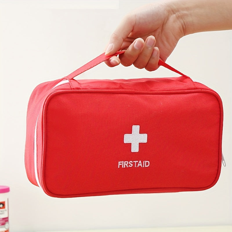 Oxford Cloth First Aid Kit Portable Medical Emergency Bag with Slogan Graphic
