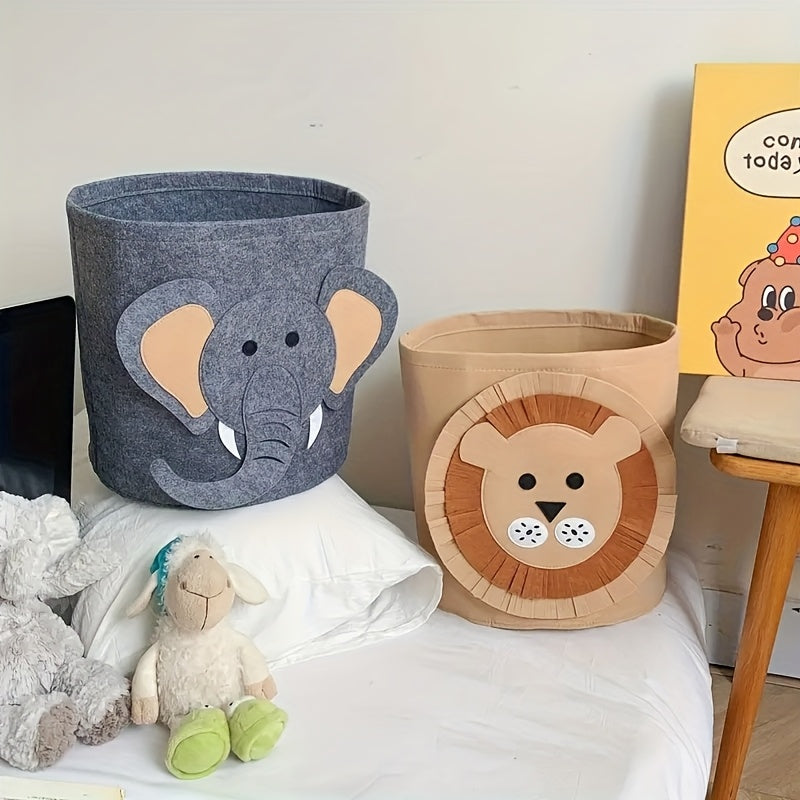 Hayvon tasvirlari bilan mato saqlash savatlari, o'yinchoqlar, yeguliklar, kiyimlar, uy va ofis uchun to'rtburchak tashkilotchilar