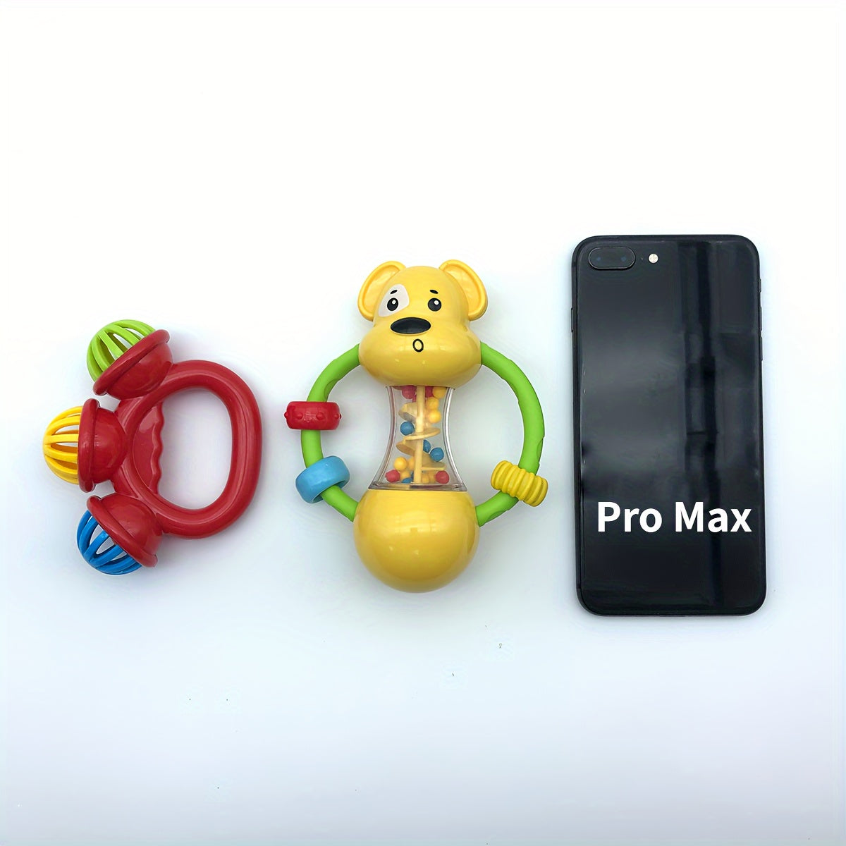 Baby Toy Baby Hand Rattle Musical Shaker Silicone Beads BPA-Free Developmental Grip Teether for Infants 0-3 Years