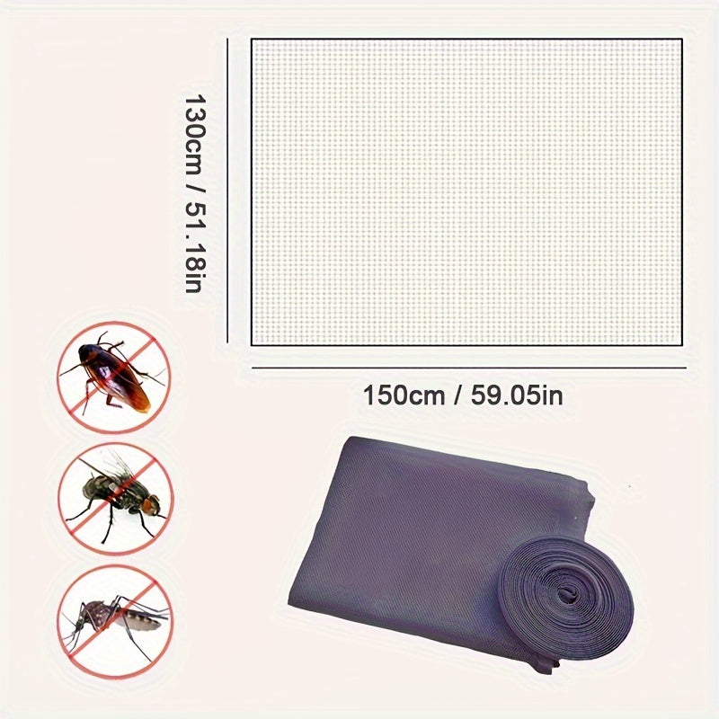 Adjustable Anti-Mosquito Window Screen Netting with Hook and Loop Tape