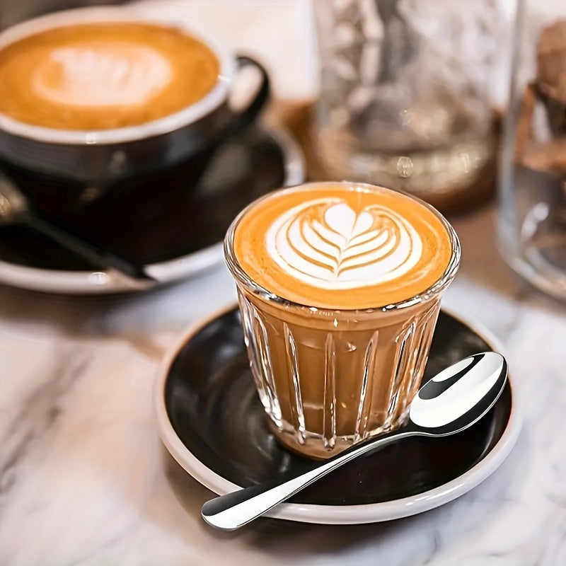 Juego de 6 cucharas de servir de acero inoxidable en varios tamaños para sopa, café, cena