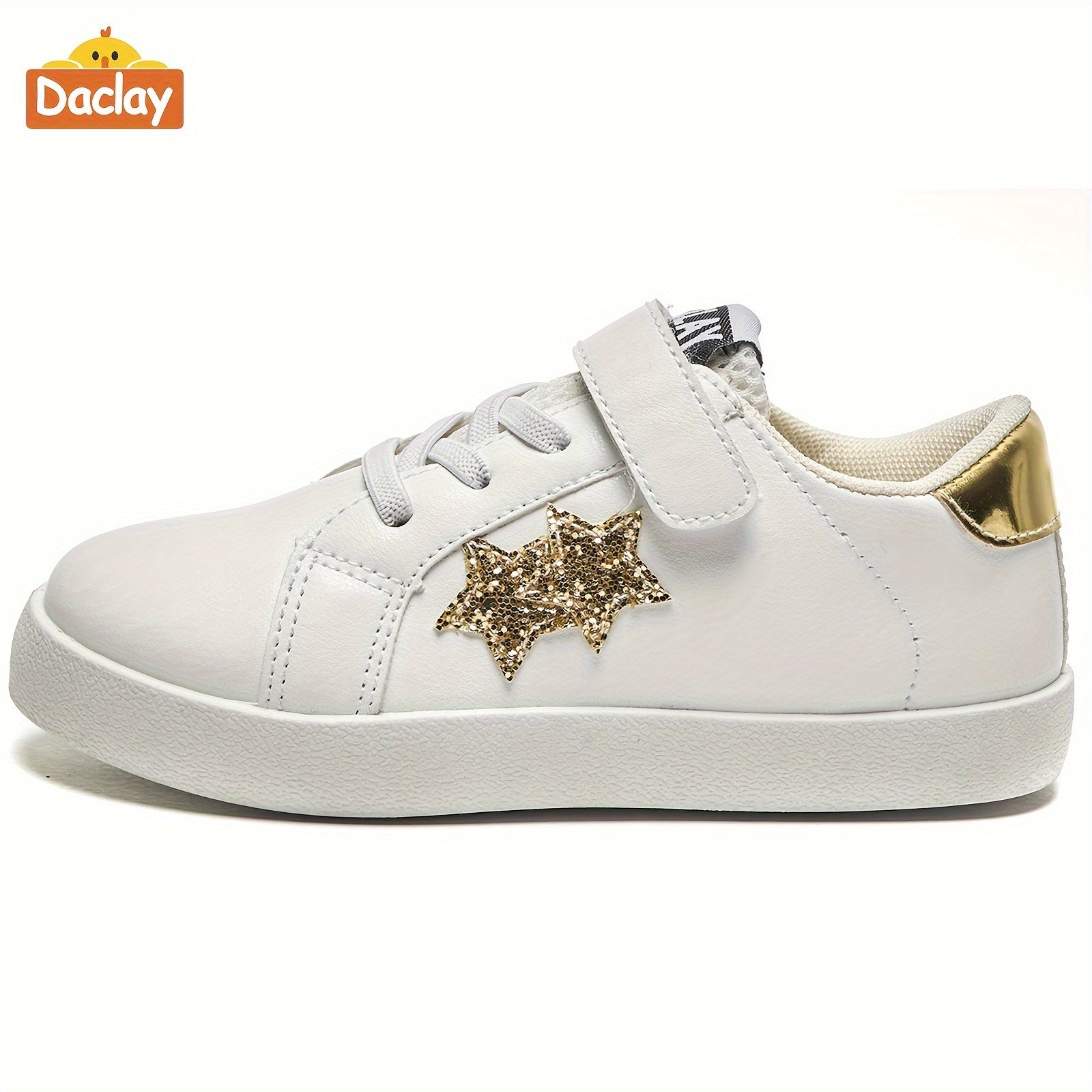 Zapatillas deportivas casuales para niños y niñas con estrellas, de caña baja y suela de PU