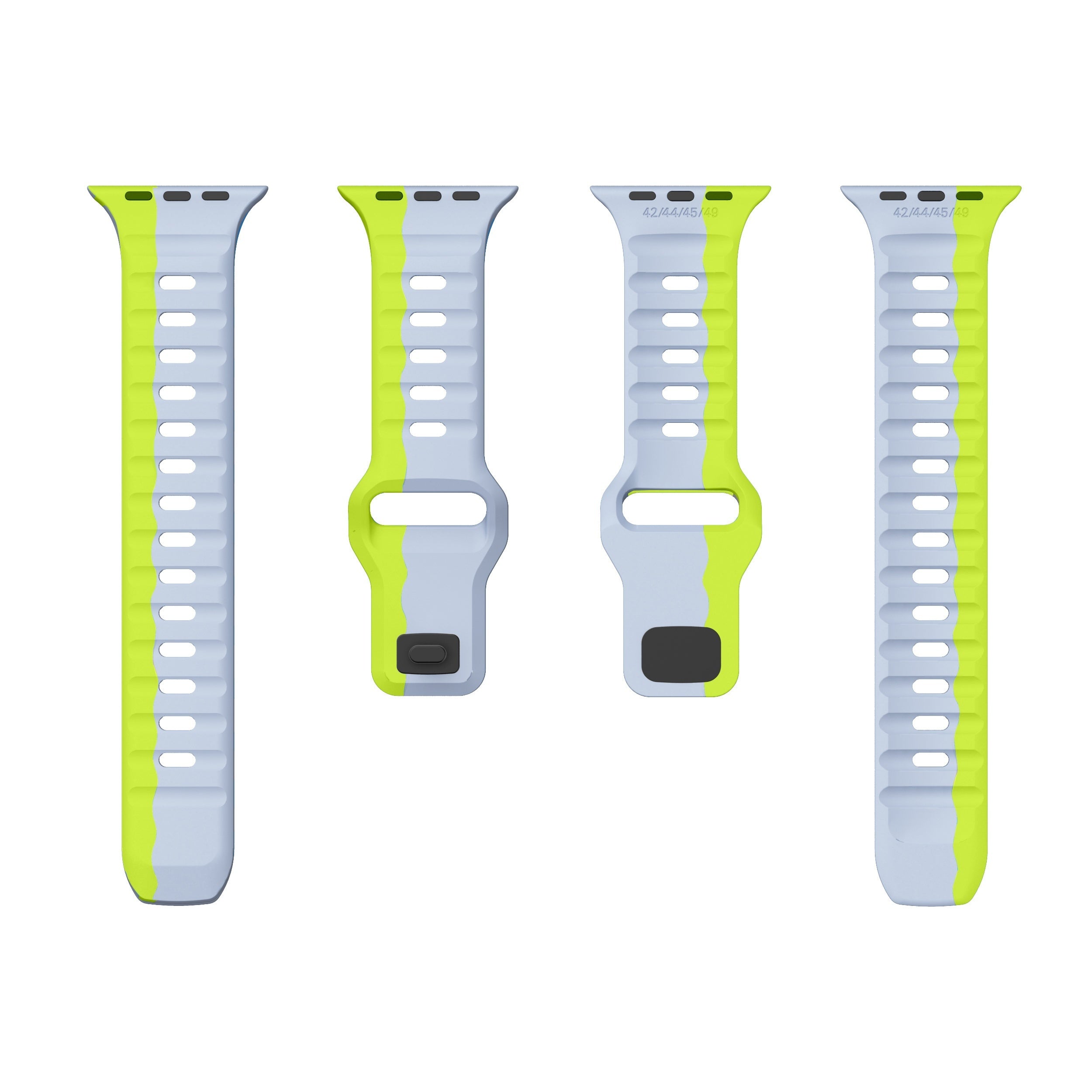 Ultra2 Dual-Tone Silicone Watch Strap for Apple Watch 8 7 6 5 SE Waves