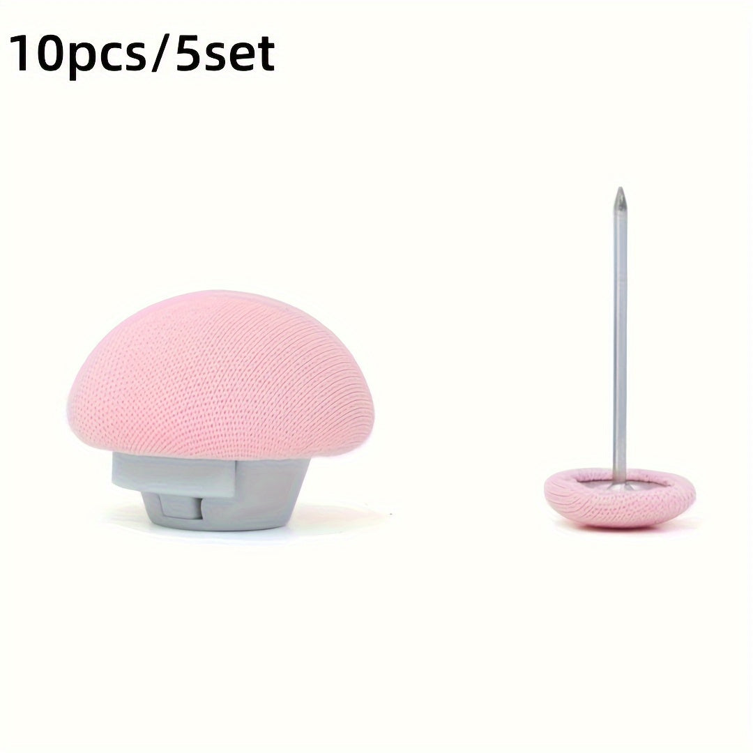 Set of 10 Mushroom Bed Sheet Fasteners with One-Click Release and Concealed Clips