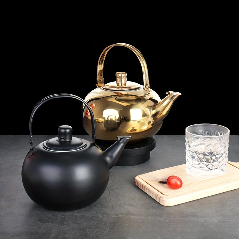 Нержавеющая сталь чайник 1,5 л с инфузором для чая, кофе, зеленого чая, кемпинга