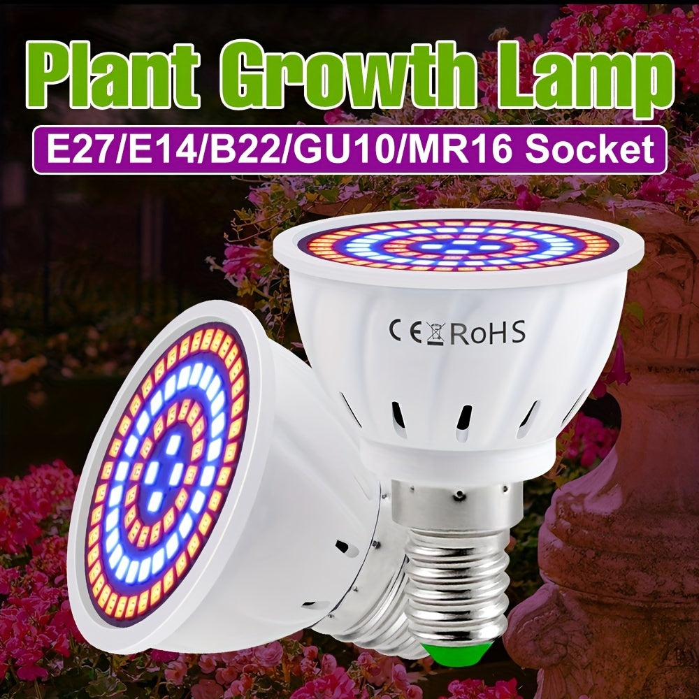 E27 LED Grow Light Bulb Full Spectrum Hydroponic Indoor Plant Lighting Red Blue UV IR 48/60 LEDs
