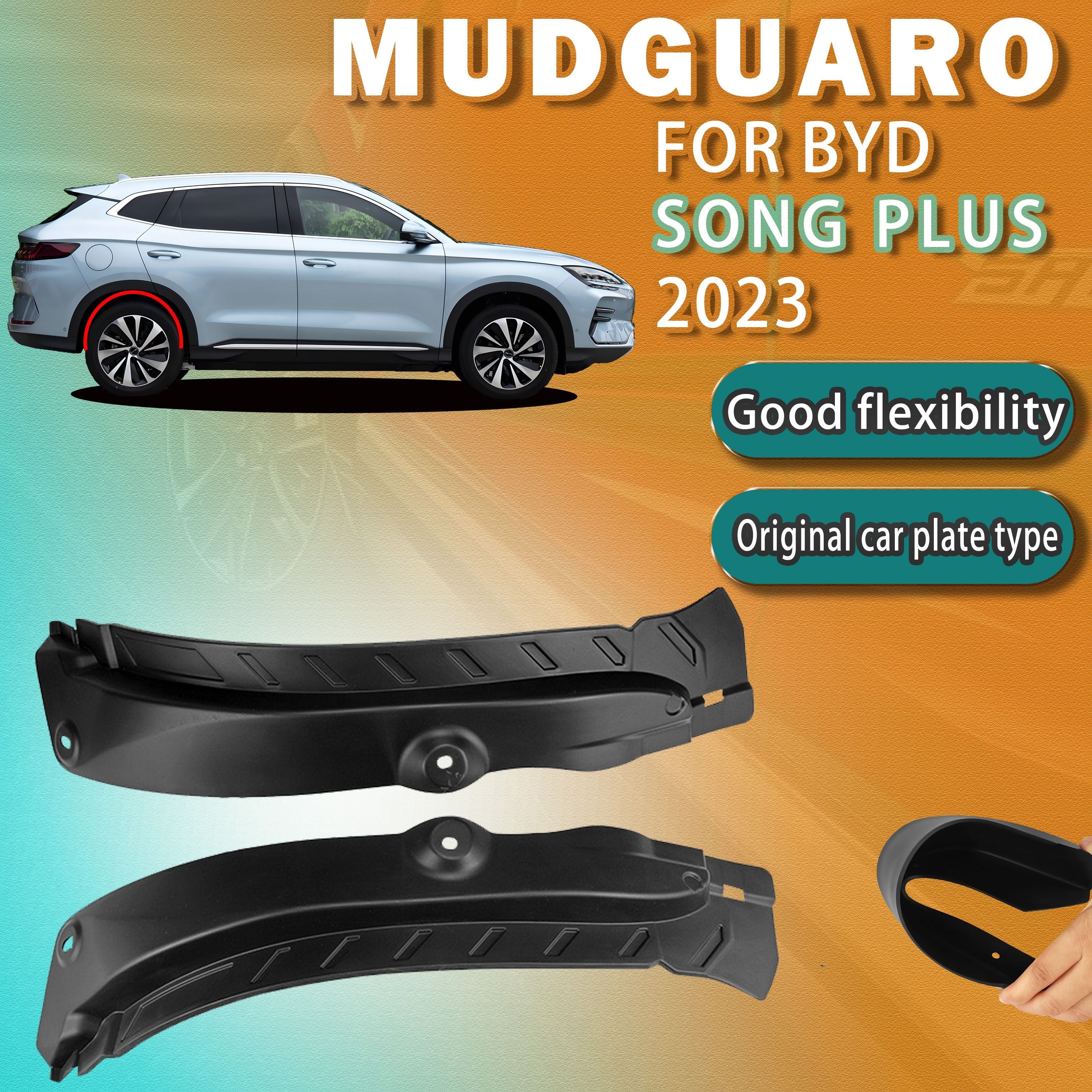 2 dona avtomobil shlangi orqa g'ildirak paneli himoyachilari PP material mustahkam qarshilik ko'rsatadigan qattiqlashgan