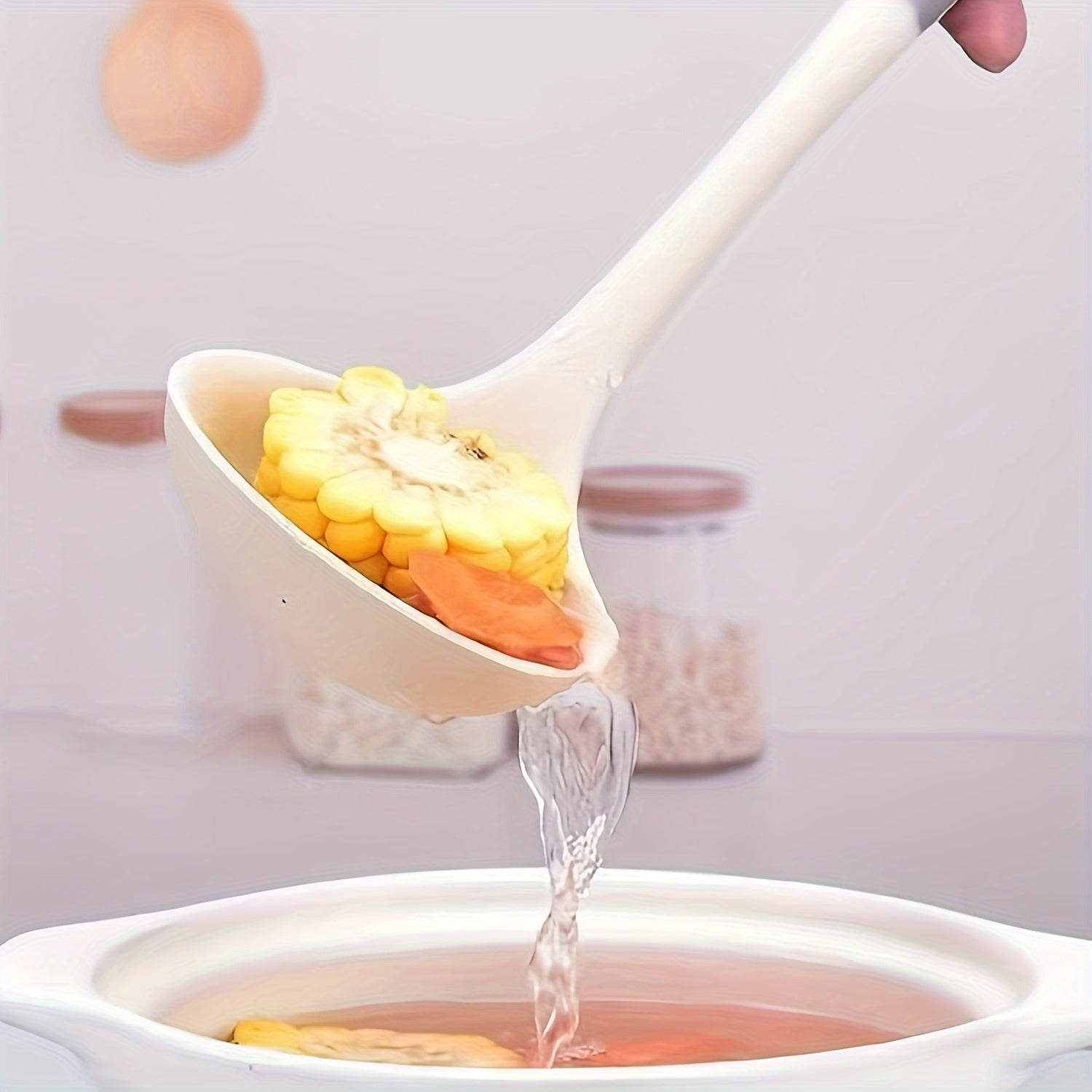 3 ta silikon oshxona asboblari to'plami, xavfsiz va yopishmaydigan pishirish uchun, ichiga aylantiruvchi, spatula, sho'rva qozon va makaron xizmat ko'rsatuvchi kiradi.