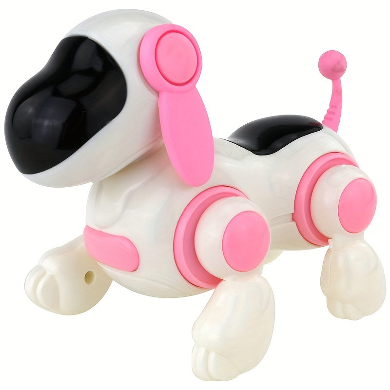 Juguete eléctrico mecánico para perros para niños, cachorro interactivo con control remoto, luces y música