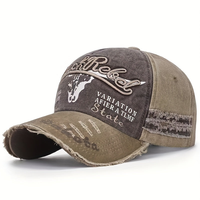 Gorra de mezclilla vintage lavada, gorra de béisbol unisex ajustable